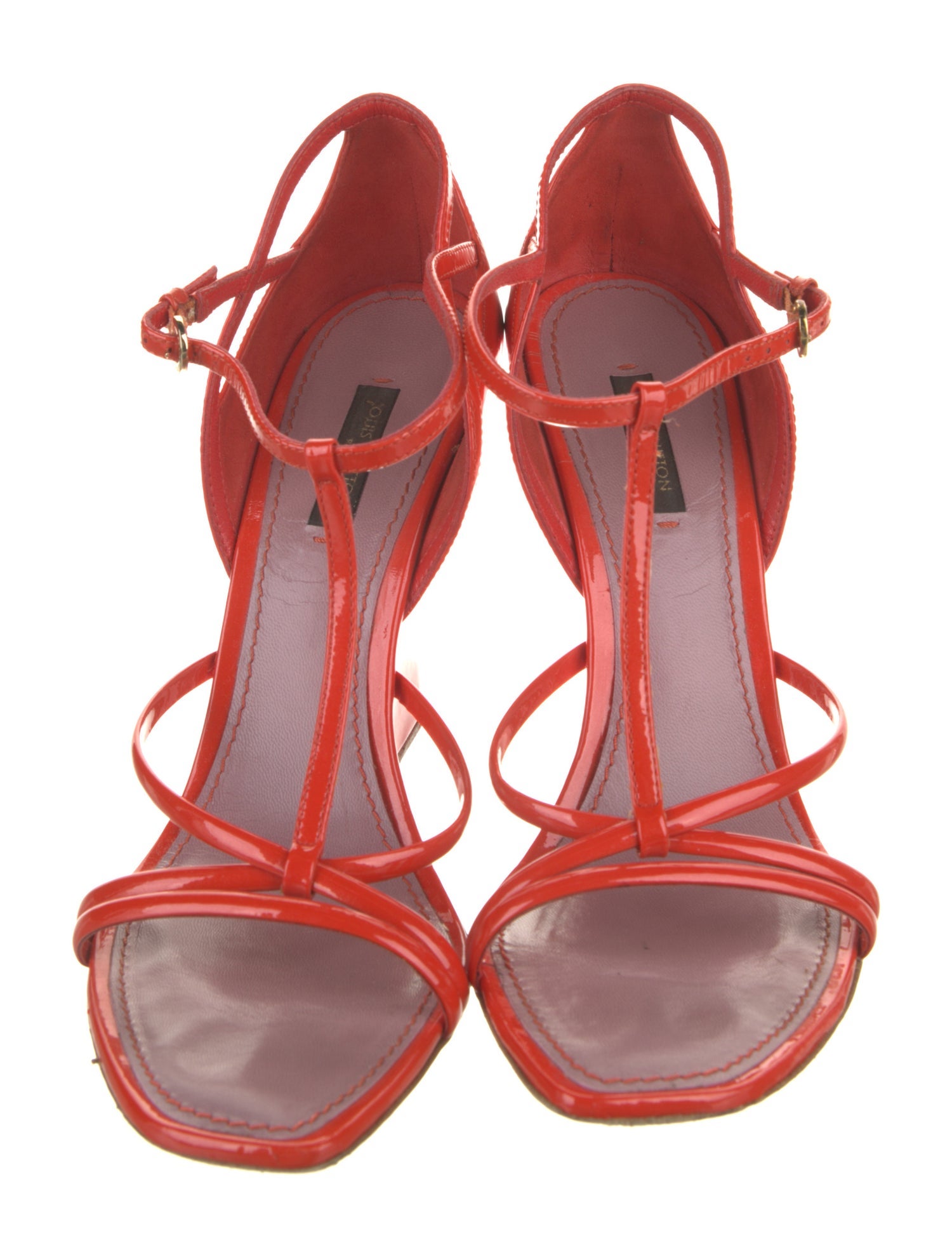 Louis Vuitton Patent Leather T-Strap Sandals